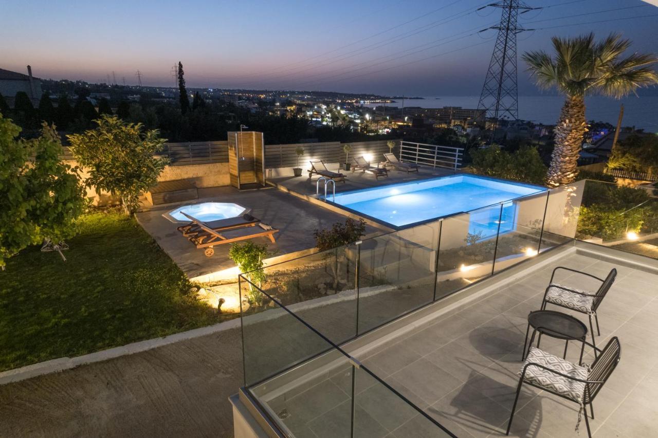 Queen'S Gem Luxury Villa - Heated Jacuzzi & Pool Limenas Chersonisou Exterior foto