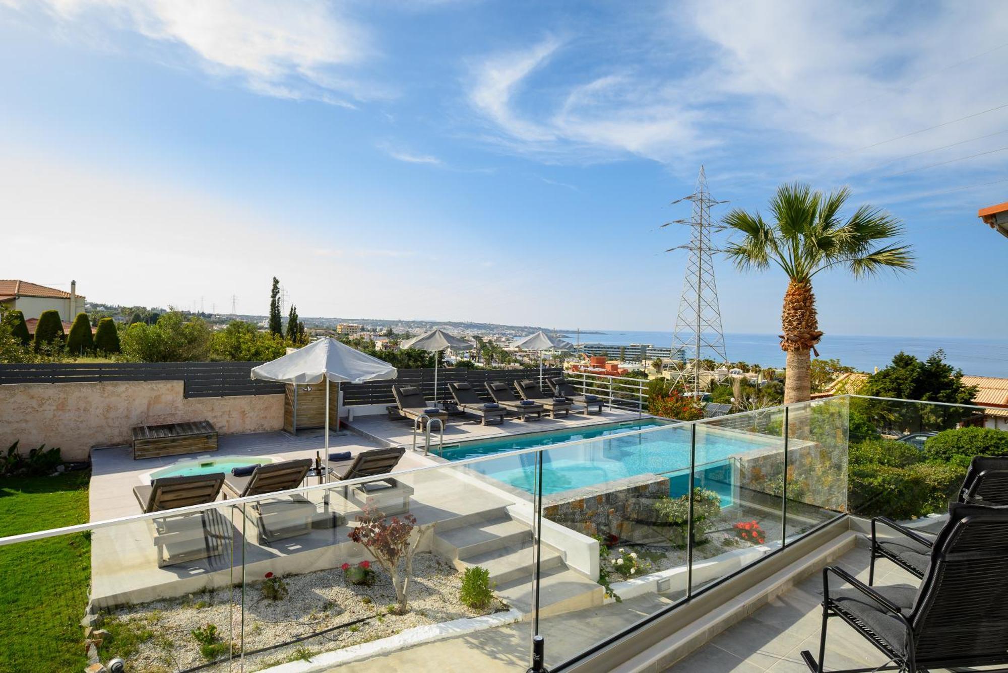 Queen'S Gem Luxury Villa - Heated Jacuzzi & Pool Limenas Chersonisou Exterior foto