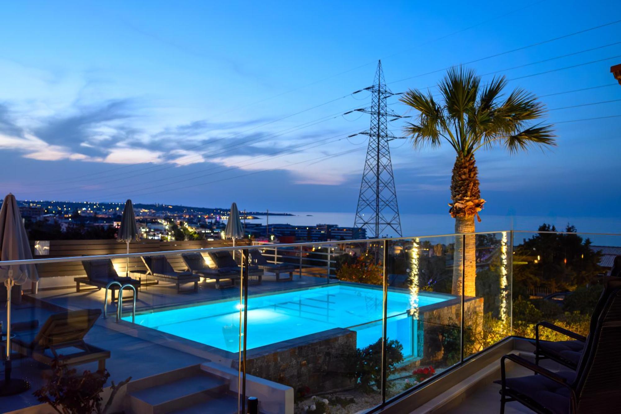 Queen'S Gem Luxury Villa - Heated Jacuzzi & Pool Limenas Chersonisou Exterior foto